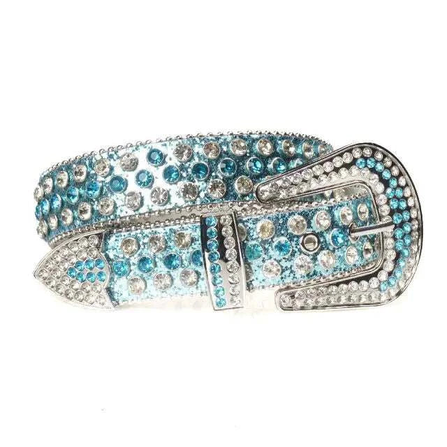 Diamond Studded Belt featuring rhinestones and western-inspired design.