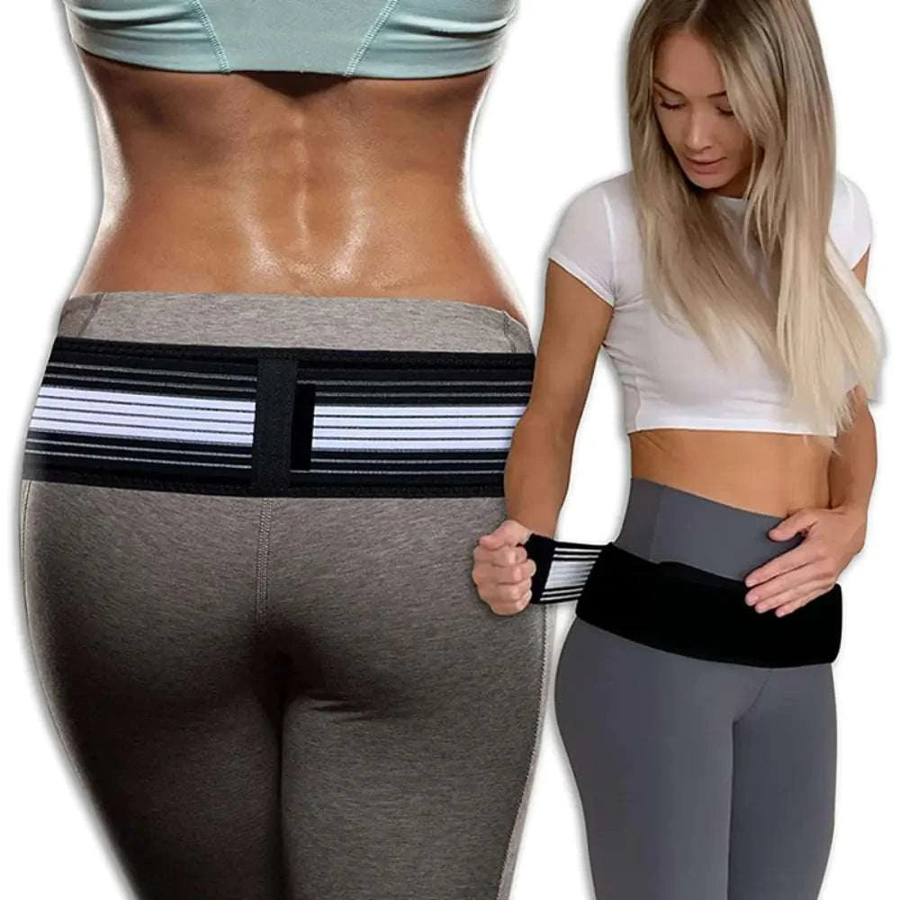 SI Joint Hip Belt for hip and lower back pain relief with lumbar support.