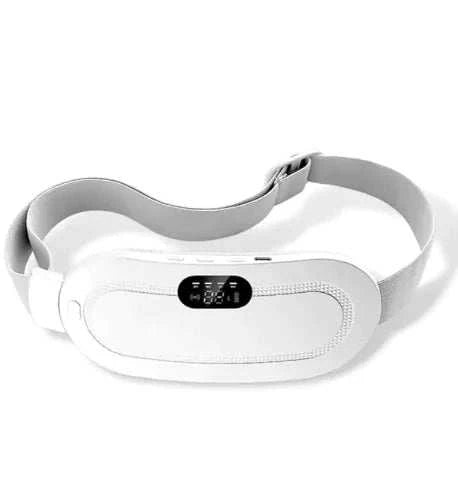 Abdominal massage belt with adjustable settings for core muscle relief and relaxation.