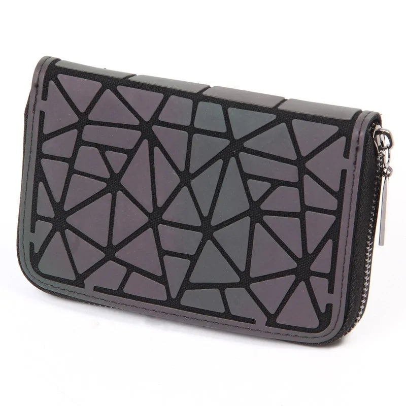 Short Clutch Luminous Zipper Wallet