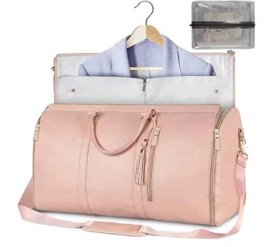 Voyager Travel Bag with garment compartment, pink, versatile and durable for seamless organization.