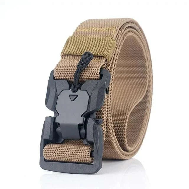 Tactical quick release military belt with sturdy buckle and durable nylon material.