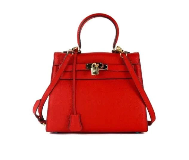 Red Los Angeles Bag with sleek design and gold detailing.