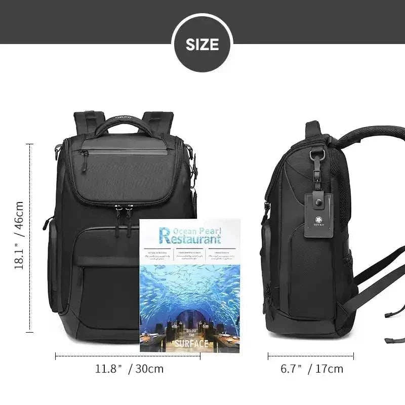 Multifunction men bag with large capacity, waterproof design, perfect for 15.6-inch laptops and travel needs.