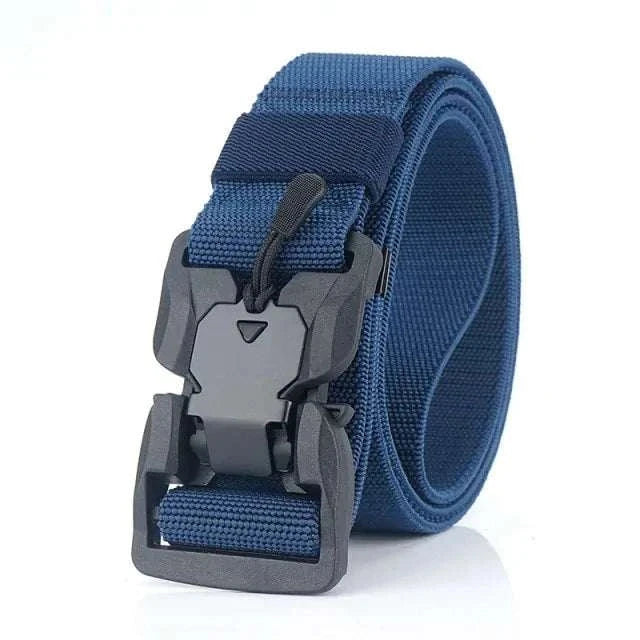 Tactical quick release military belt with sturdy buckle and durable nylon material.